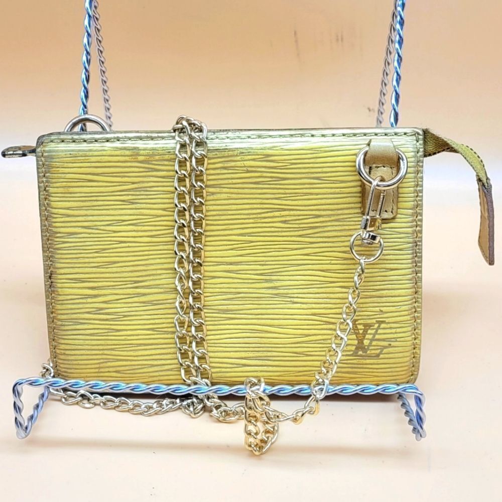 Authentic Louis Vuitton Epi Mini Pouch on Chain